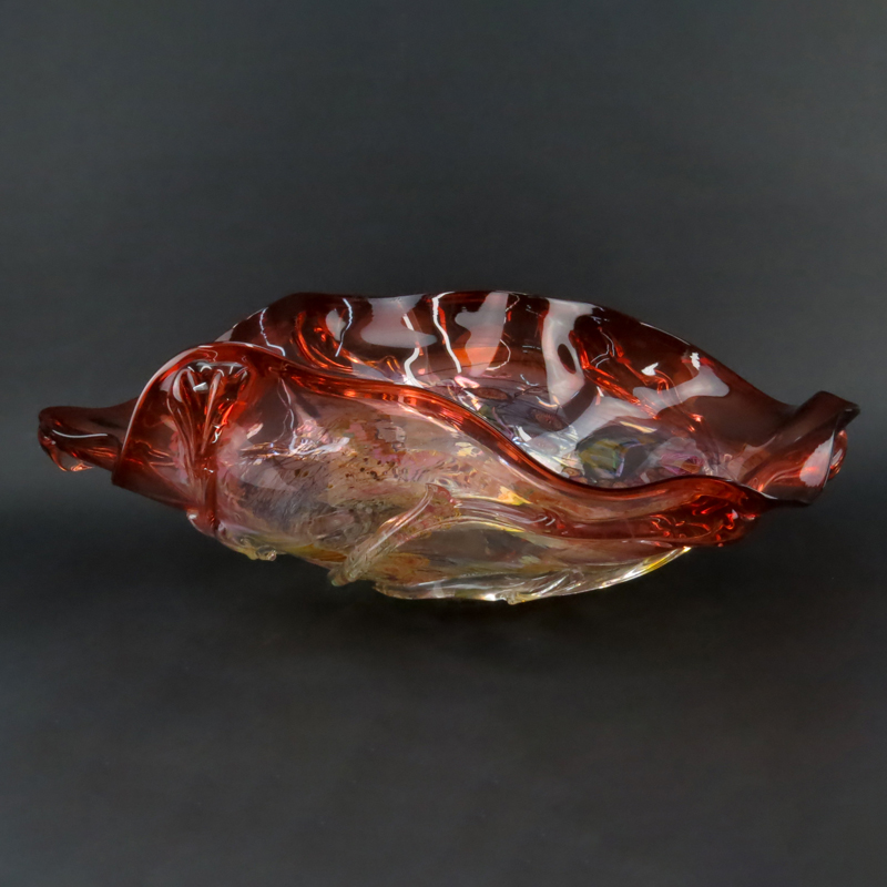 Chris Hawthorne, American (b. 1953) Large Blown Glass Bowl.