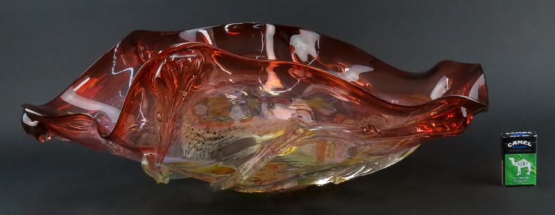 Chris Hawthorne, American (b. 1953) Large Blown Glass Bowl.