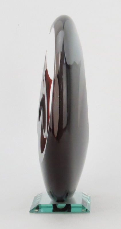 Peter Vanderlaan, American (b. 1950) Glass Sculpture "Cut Form #847" Signed Vanderlaan 6/92 #847.