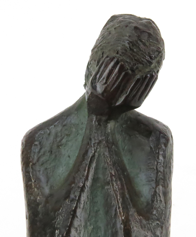 David Unger, American (20th C) Bronze sculpture "Weeping Mother".