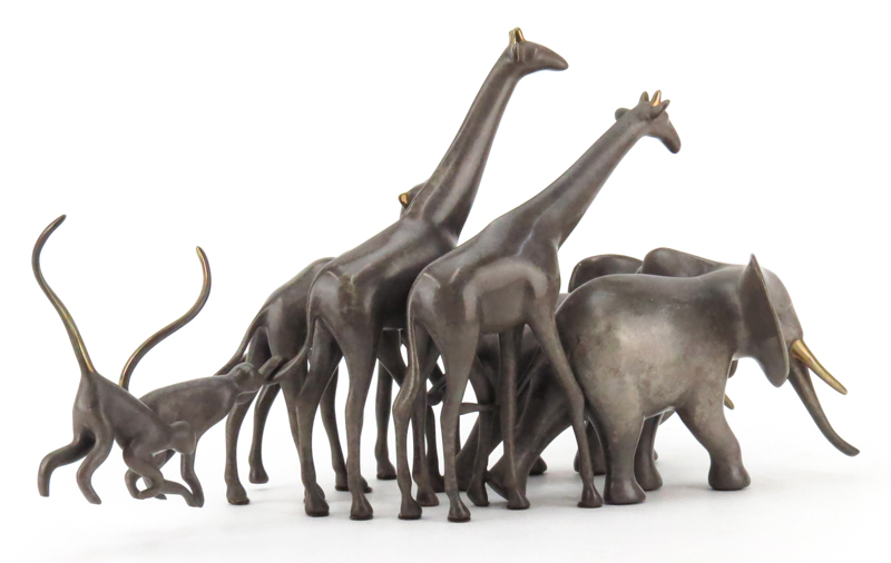 Loet Vanderveen, Dutch (1921) Limited Edition Bronze Sculpture "Noah's Ark".