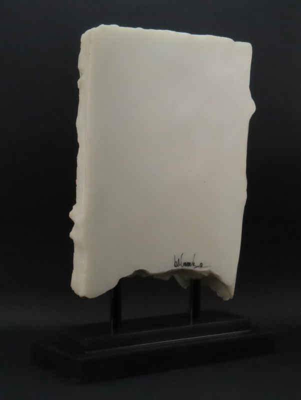 Bill Mack, American (B. 1949) "Enchantment" Bonded Sand Sculpture on Fitted Stand. 