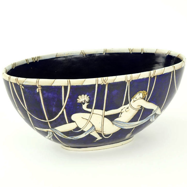 Gio Ponti, Italian (1891-1979) For Ginori, porcelain bowl "My Women - Donatella". 