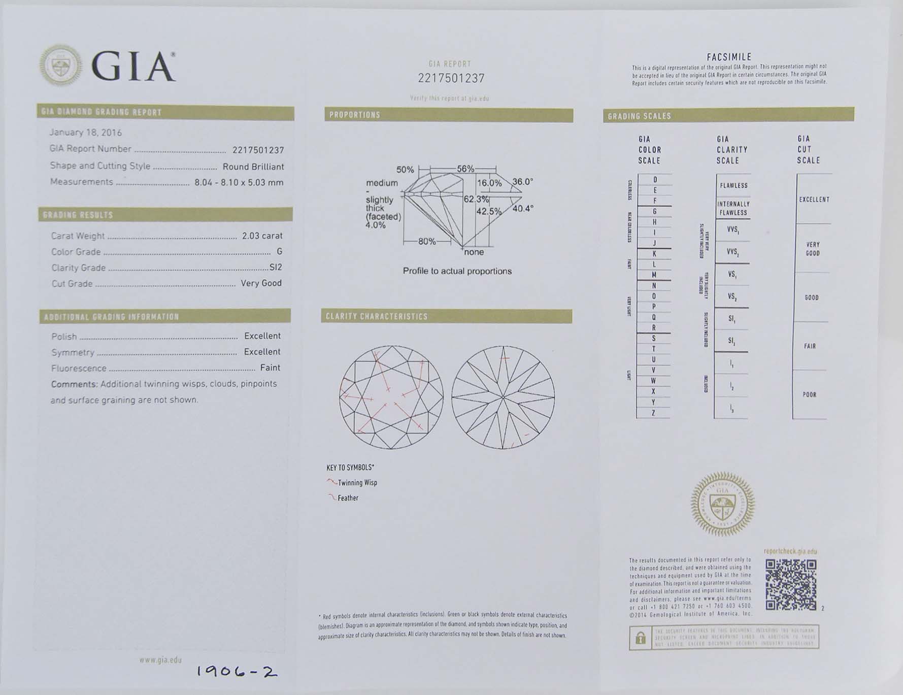 GIA Certified 4.04 Carat TW Round Brilliant Cut Diamond and 18 Karat White Gold Ear Studs.