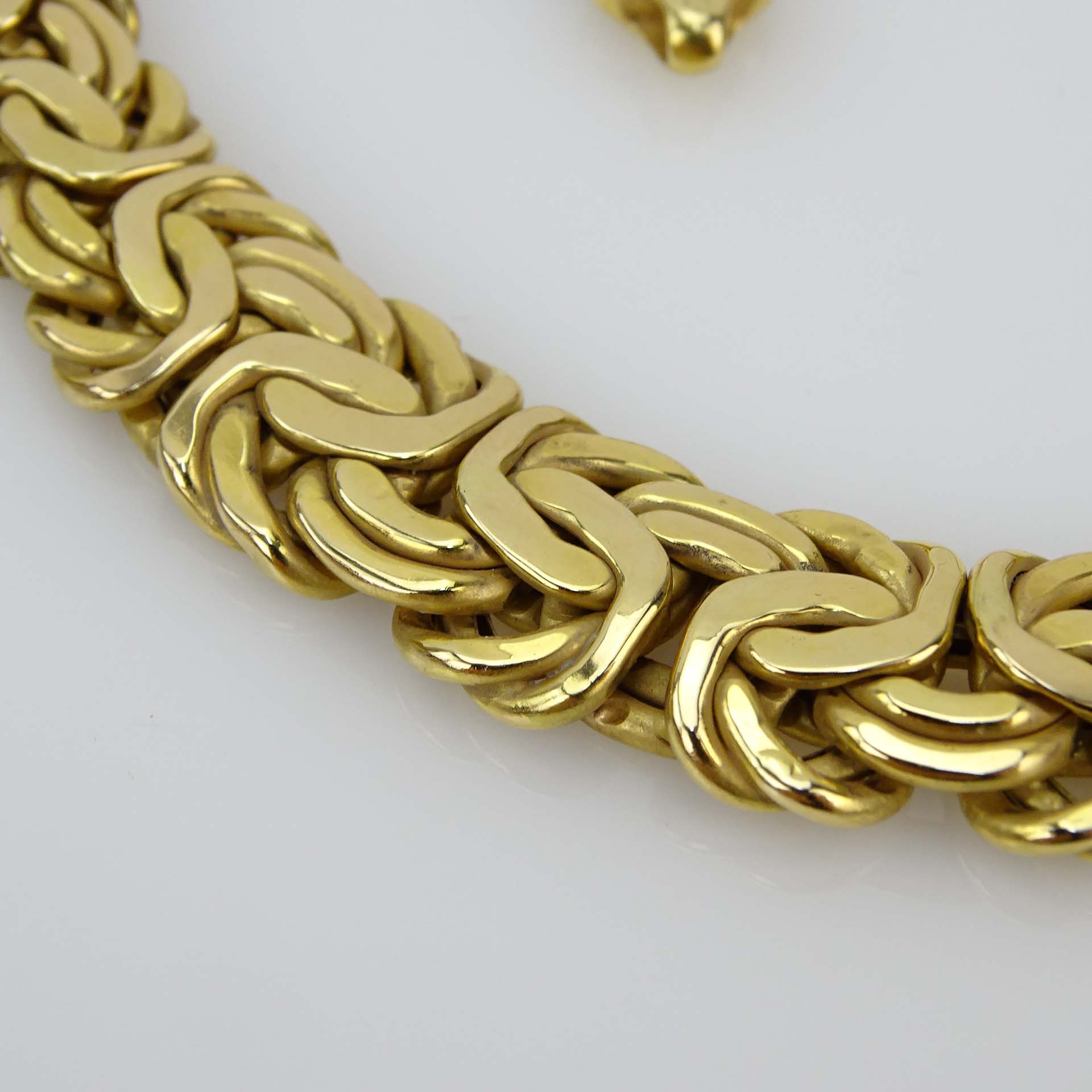 Vintage Italian 14 Karat Yellow Gold Link Necklace.