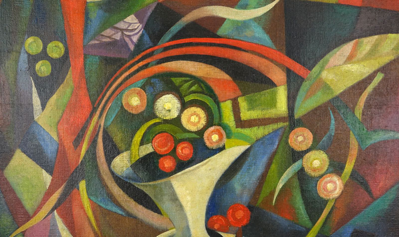 Francois Angiboult, Ukrainian (1887-1950) Oil on Canvas, Abstract Composition. 