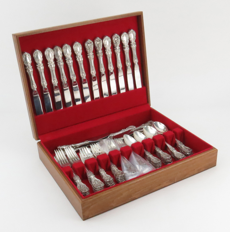 Eighty Four (84) Piece Reed & Barton "Francis I" Sterling Silver Flatware.