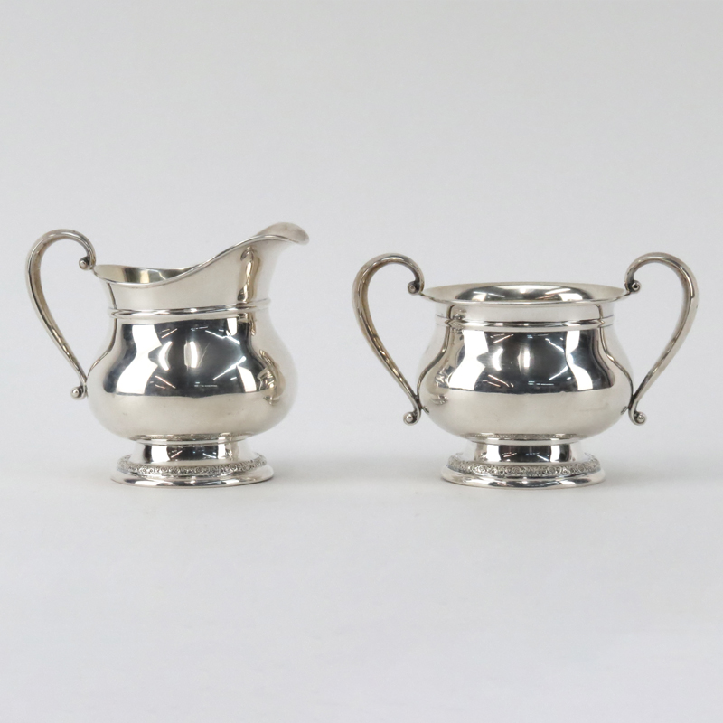 International Sterling Silver "Prelude" Creamer & Sugar. 