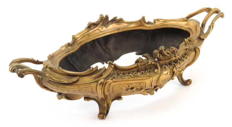 Antique French Bronze Centerpiece Bowl Base.