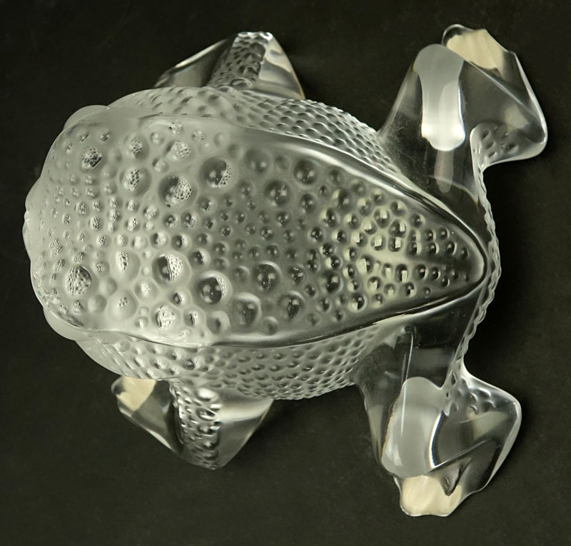 Lalique "Gregoire" Crystal Frog Figurine/Paperweight. 