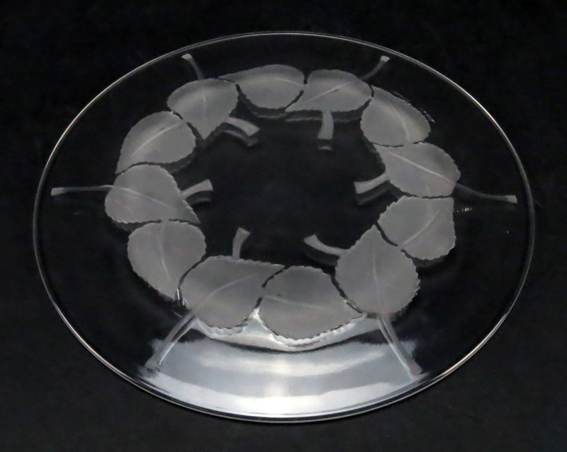 Six (6) Lalique "Rolleboise" Crystal Plates. 