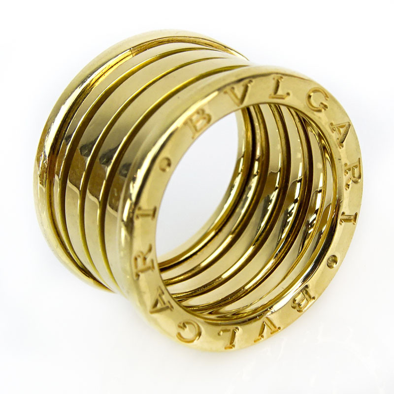 Bulgari 18 Karat Yellow Gold 13mm B-Zero Ring.