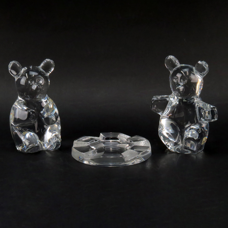 Three (3) Piece French Art Glass Lot.