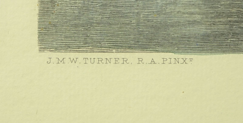 Three (3) After: J M W Turner, British (1775-1851) R. A. Pinx Colored Prints. Includes: "Venice", "The Grand Canal", and "The Bridge of Sighs". 