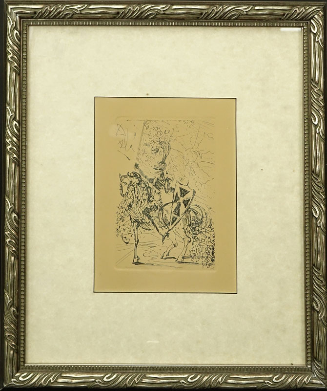 Salvador Dali, Spanish (1904-1989) "El Cid" Original Etching. 