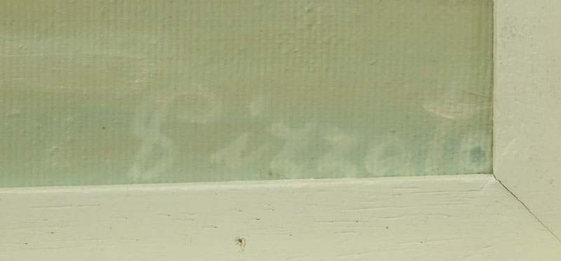 Pizzato (20th Century) Oil on Canvas Abstract Scene Signed Lower Right.