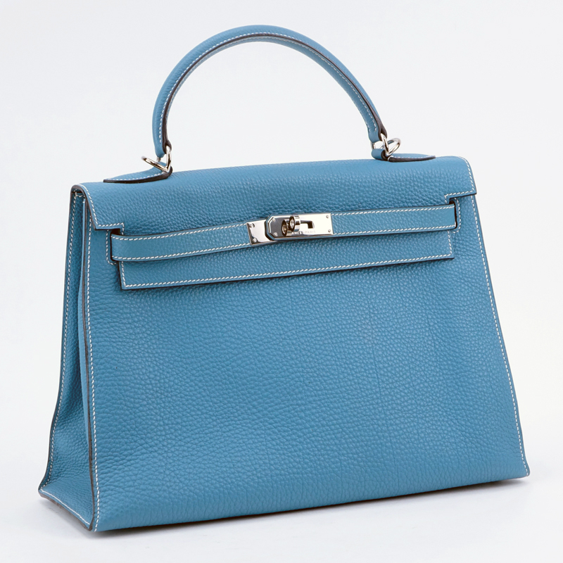 Hermès Blue Jean Blue Hermes Kelly Retourne 35.