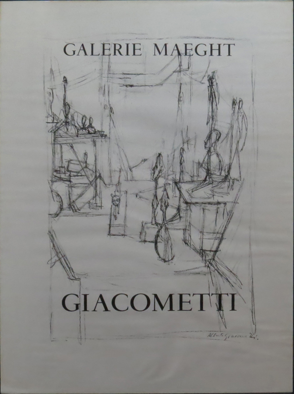 After Alberto Giacometti, Swiss (1901 - 1966) Gallerie Maeght Poster. 