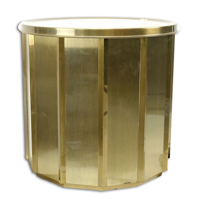 Mid 1980's Mastercraft Brass Barrel Style Table Base.