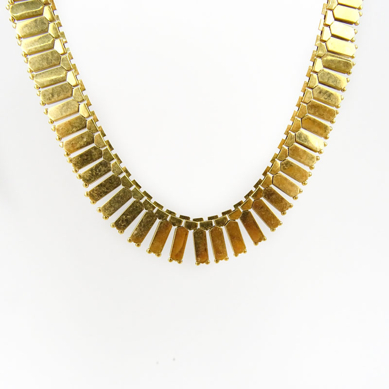 Vintage European 18 Karat Yellow Gold Necklace.