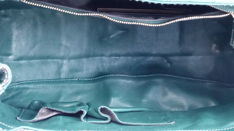 Gucci Limited Edition Crocodile Queen Green Travel Bag.