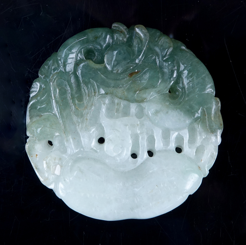 Collection of Two (2) 19/20th Century Chinese Jade Jewelry Items.