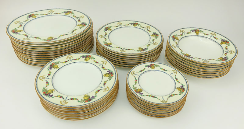 Sixty Six (66) Piece Cauldon England "Malverne" Fine China Dinnerware.