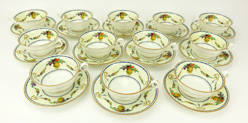 Sixty Six (66) Piece Cauldon England "Malverne" Fine China Dinnerware.