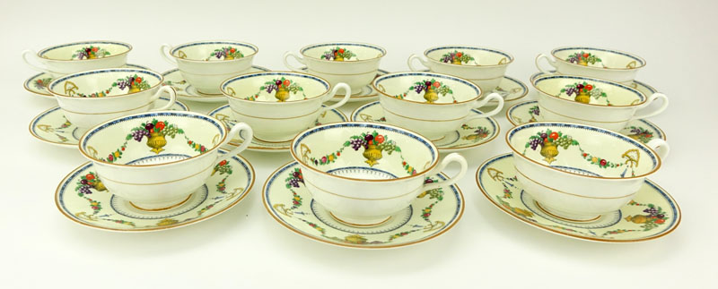 Sixty Six (66) Piece Cauldon England "Malverne" Fine China Dinnerware.