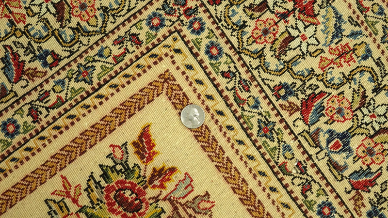 Semi-Antique Wool and Silk Rug.