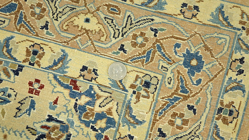 Semi-Antique Wool and Silk Rug.