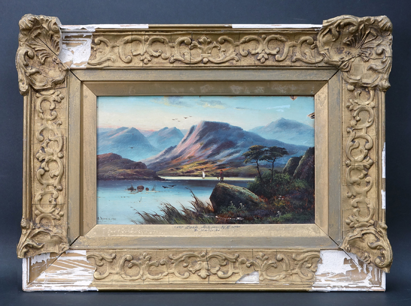 B. Marvin (19/20th Century) Oil on Board "Loch Achray".