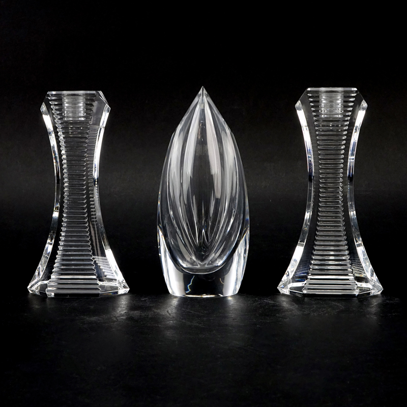 Collection of Three (3) Baccarat Crystal Tableware.