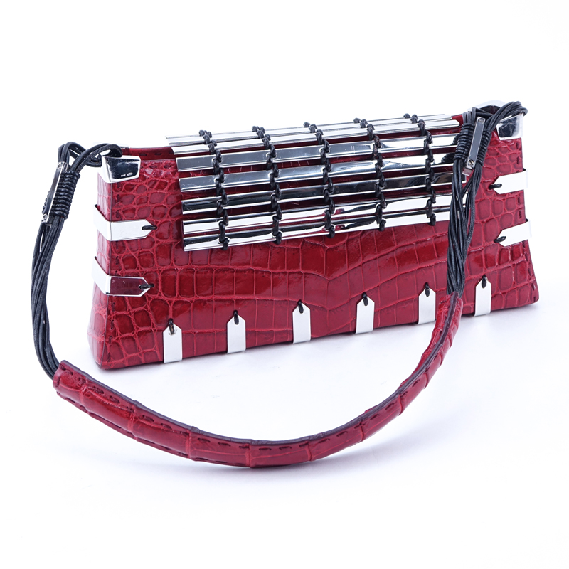 VBH Diva Red Alligator and Sterling Silver Bag.