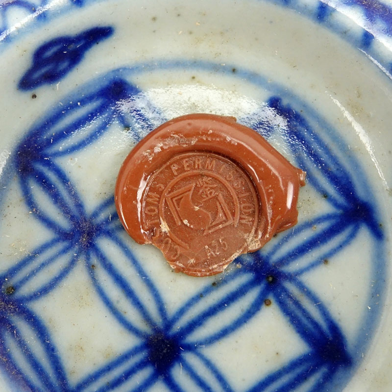 Collection of Five (5) 19th Century Chinese Blue and White Porcelain Table Top Items.