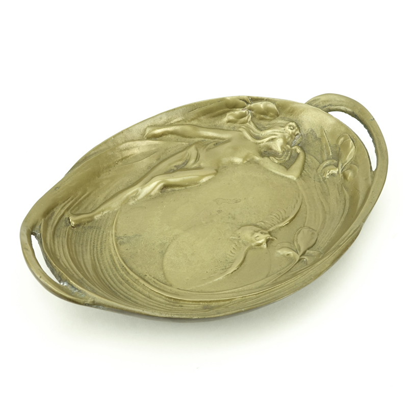 19/20th Century Gilt Bronze Art Nouveau Tray.