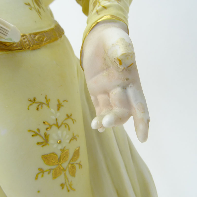 Two (2) Porcelain Figurines. Man & Woman in costume.