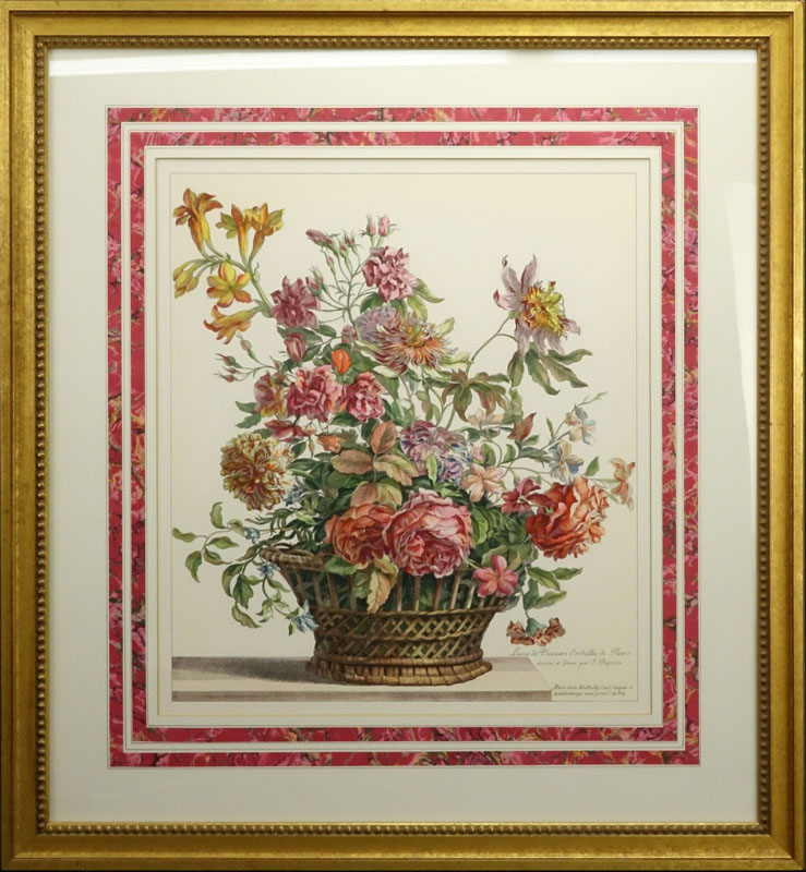 Decorative Botanical Style Print. Very good condition.