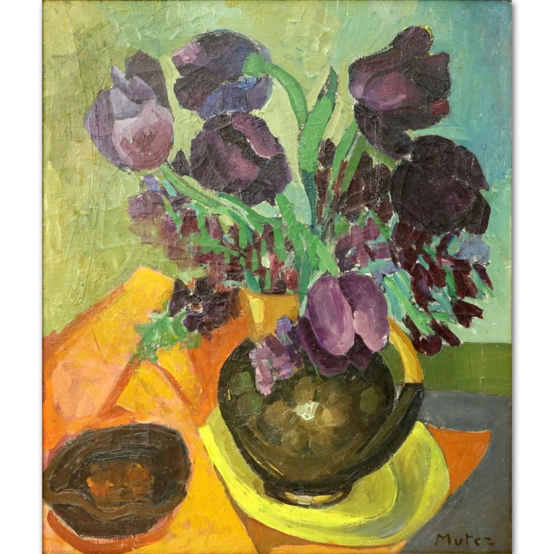 Attributed to: Maria-Mela Muter, French-Polish (1876-1967) Oil on Canvas, Still Life with Flowers. 
