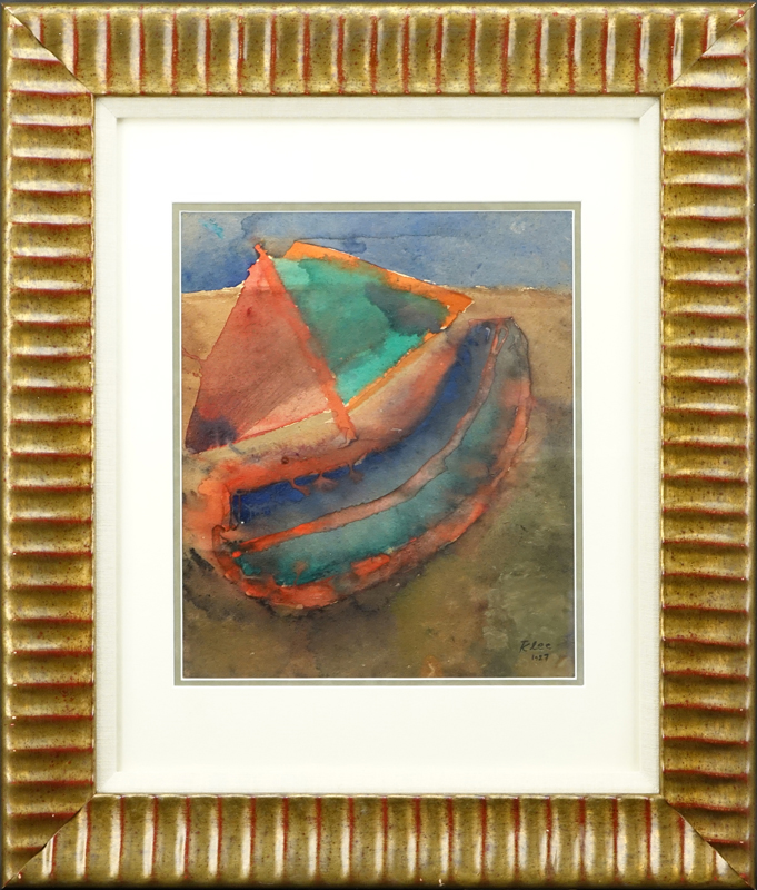 Attributed to: Paul Klee, Swiss/German (1879 - 1940) Gouache on paper "Boot Schwimmend/Boat Floating" 