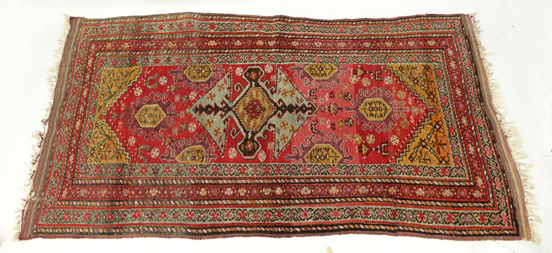 Semi-Antique Persian Khamseh Rug.