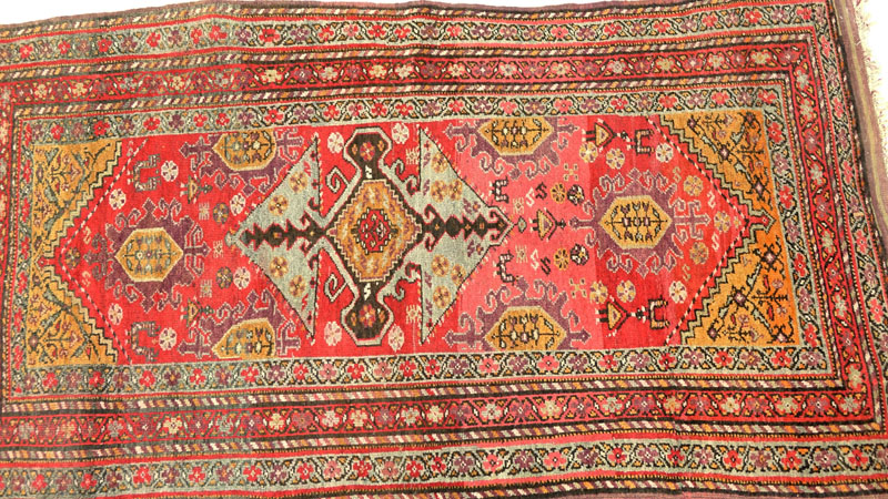 Semi-Antique Persian Khamseh Rug.