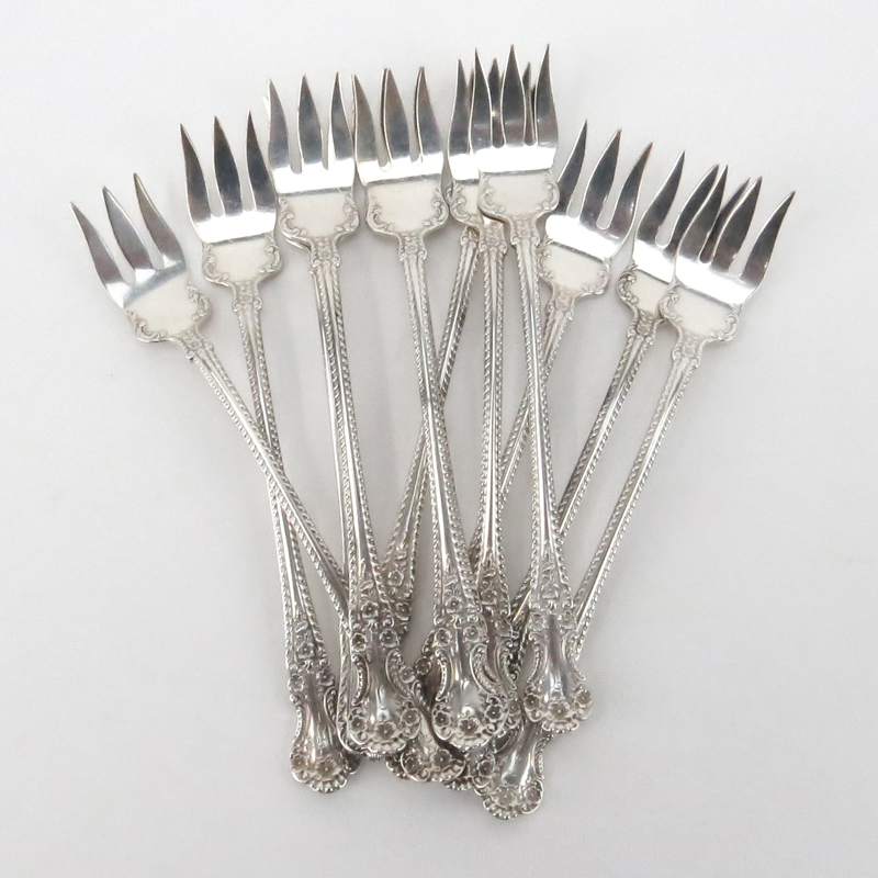 Twelve Forks, Eleven (11) Gorham "Buttercup" Sterling Silver Oyster Forks and One (1) Bailey Banks and Biddle Stirling Oyster Fork .