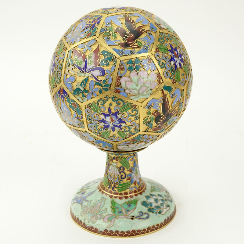 Early to Mid 20th Century Chinese Cloisonné Enamel Hat Stand.