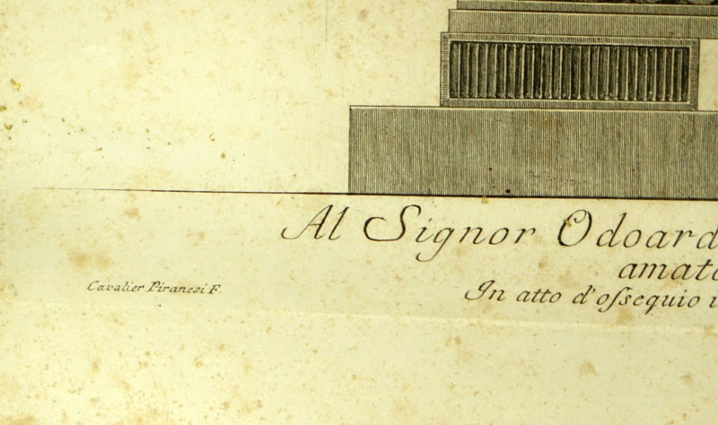 After: Giovanni Battista Piranesi, Italian (1720-1778) "Al Signor Odoardo Knight Cavaliere Inglese".