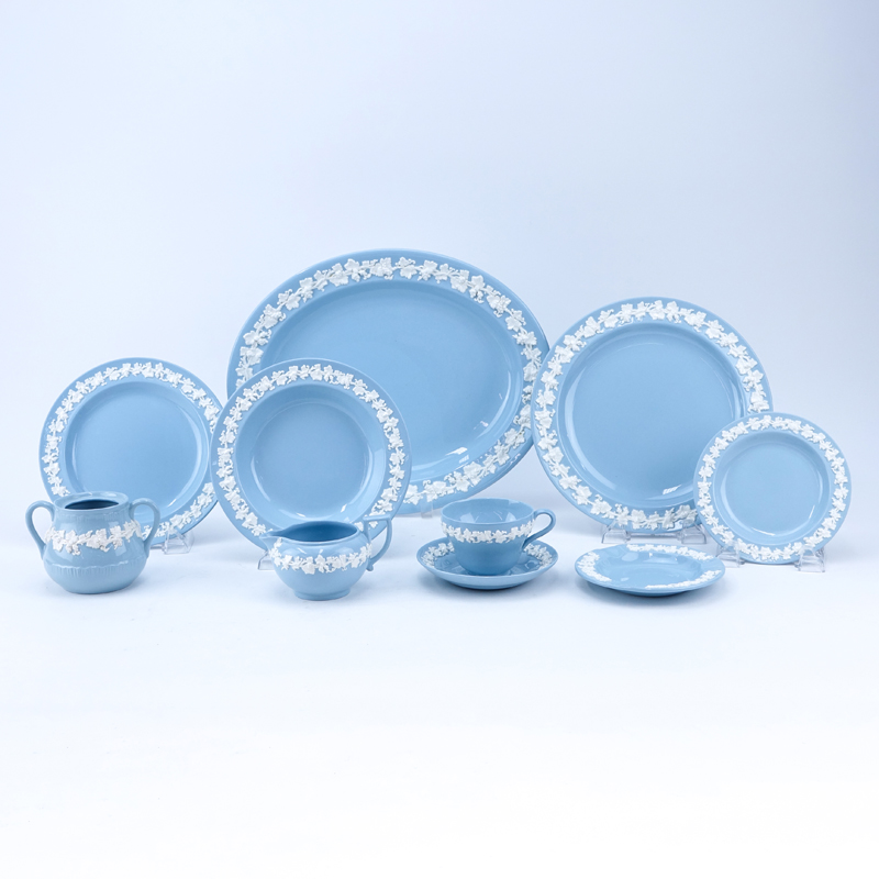 Seventy Two (72) Piece Wedgwood Etruria Embossed Queen's Ware.