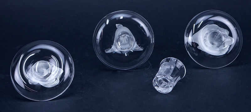 Collection of Four (4) Lalique Crystal Tableware.