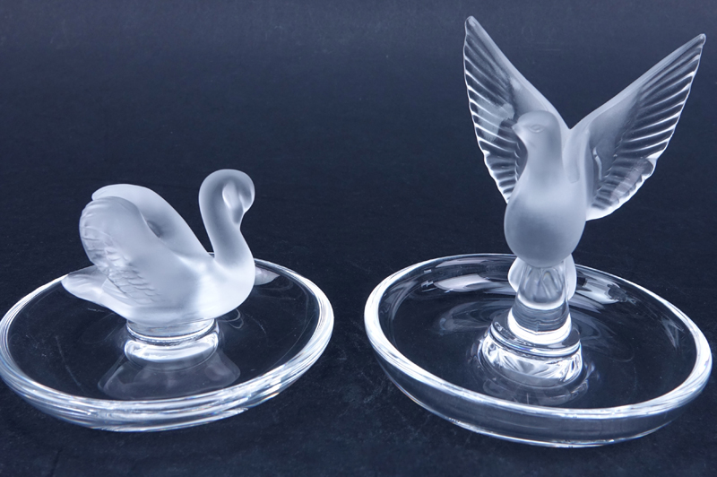 Collection of Four (4) Lalique Crystal Tableware.