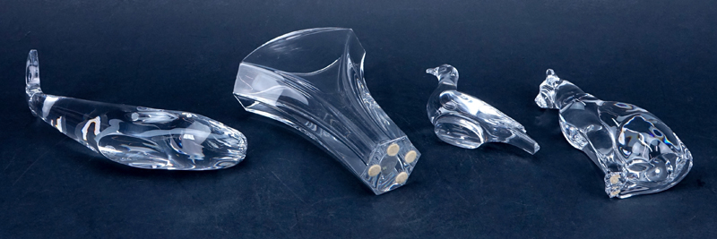 Collection of Four (4) Baccarat Crystal Tableware.