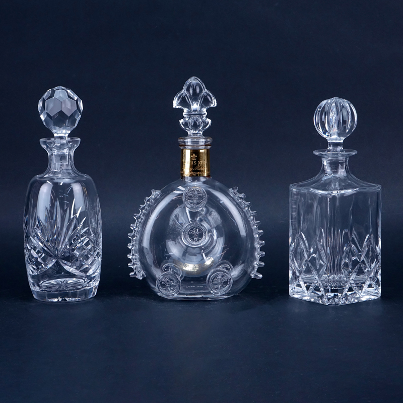 Collection of Three (3) Crystal Decanters.